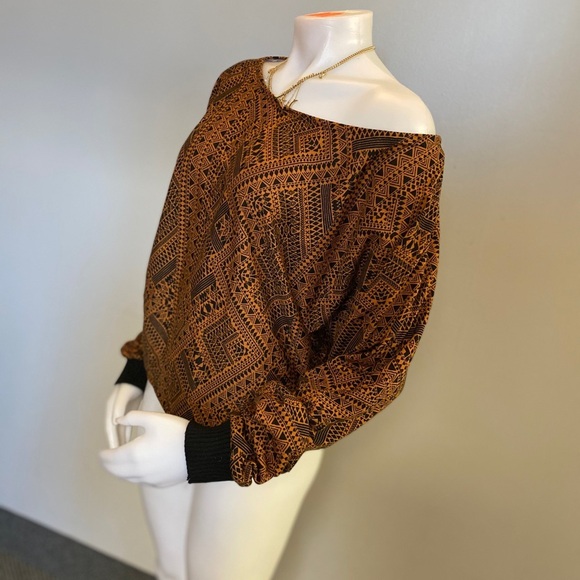 Slouchy sleeve geometric print tank - Picture 4 of 8